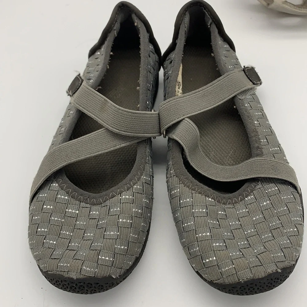 Girls gray and silver shoes